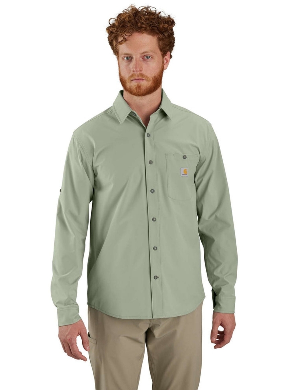 Carhartt Force Sun Defender™ Woven Relaxed LS Shirt Medium Sage?
